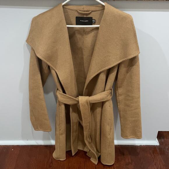 Tahari Jackets & Blazers - TAHARI Ella Wing Tie Waist Wool Blend Coat